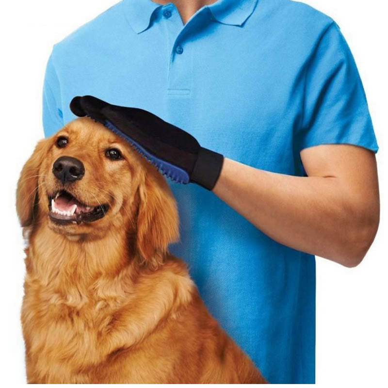 New Product Silicone True Touch Glove Deshedding Gentle Efficient Pet Grooming Dogs Bath Pet Supplies