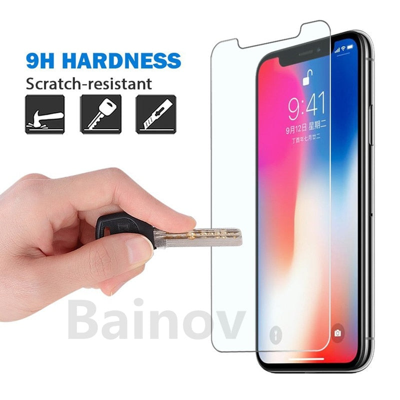 9H Ultra-thin tempered glass for iPhone 8 7 6 6S Plus screen protector protective glass film for iphone x 5 5s se 4 4s