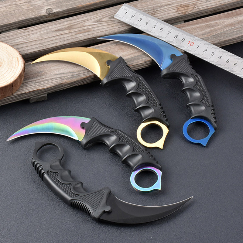 Camping Folding Knives Top Quality Tactical Claw hobby survival Karambit Ring Knife Card knife credit card knife