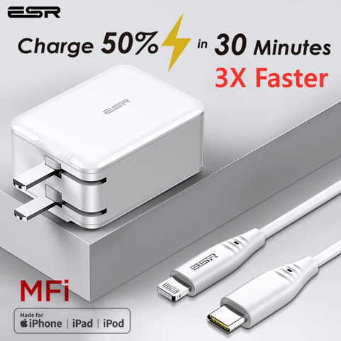 SabreCharge USB C Fast Charger 18W Wall Plug Travel Quick Type C Type c PD Charger for iPhone 11 X XR XS Max iPad Pro 2018 2019 US