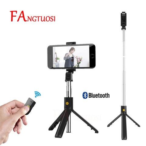 Foldable mini Tripod Bluetooth Selfie stick With Wireless Shutter Extendable Monopod Universal For iPhone IOS Android