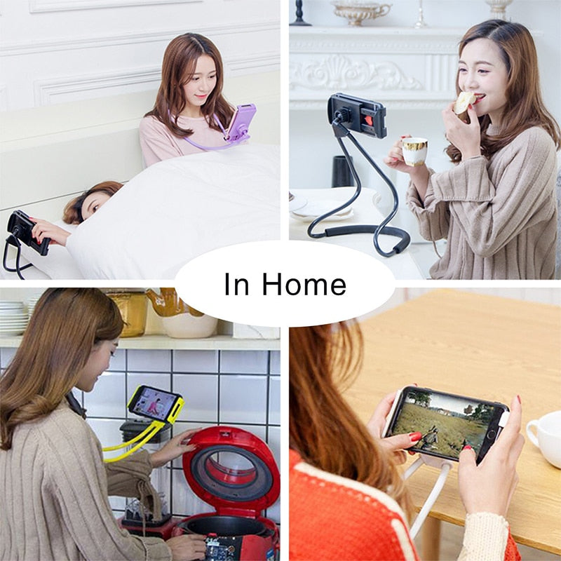 Lazy Neck Phone Holder Stand for iPhone Universal Cell Phone Desk Mount Bracket for Samsung Xiaomi Flexible Phone Holder