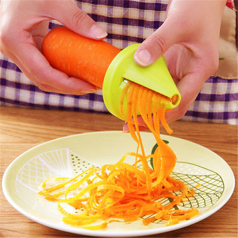 Kitchen Tools Accessories Gadget Funnel Model Spiral Slicer Vegetable Shred Device Cooking Salad Carrot Radish Cutter 1pcs JJ533