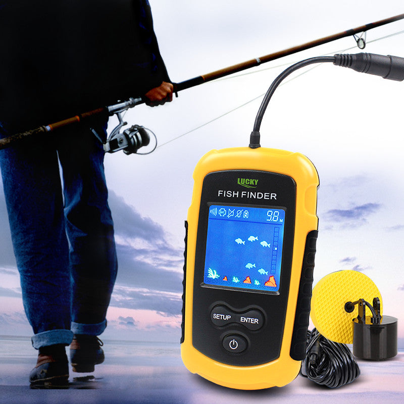 Lucky Brand Fish Finders Alarm 100M Portable Sonar LCD Fishing Lure Bait Echo Sounder Carp Fishing Finder FFC1108-1