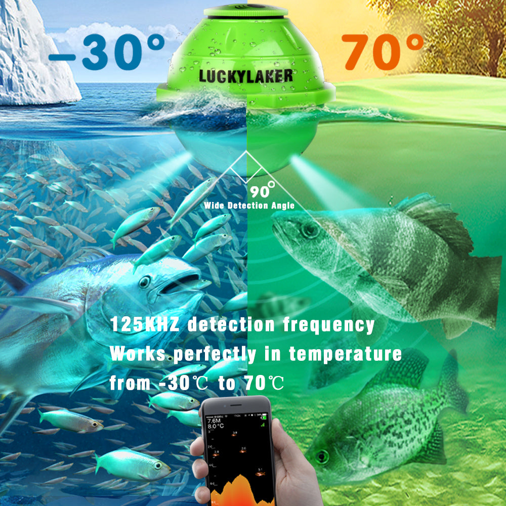 Wireless WIFI Fish Finder Sonar 50M/130ft Sea Fish Detect Finder For IOS Android Smart Fishfinder+Car Charger Pesca