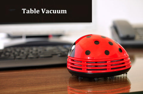 Mini Ladybug Desktop Coffee Table Vacuum Cleaner Dust Collector for Home Office