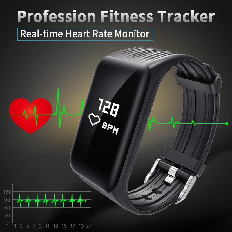 New Fitness Tracker K1 Smart Bracelet Real-time Heart Rate Monitor down to sec Charging 2 hours Useing 1 weeks waterproof watch