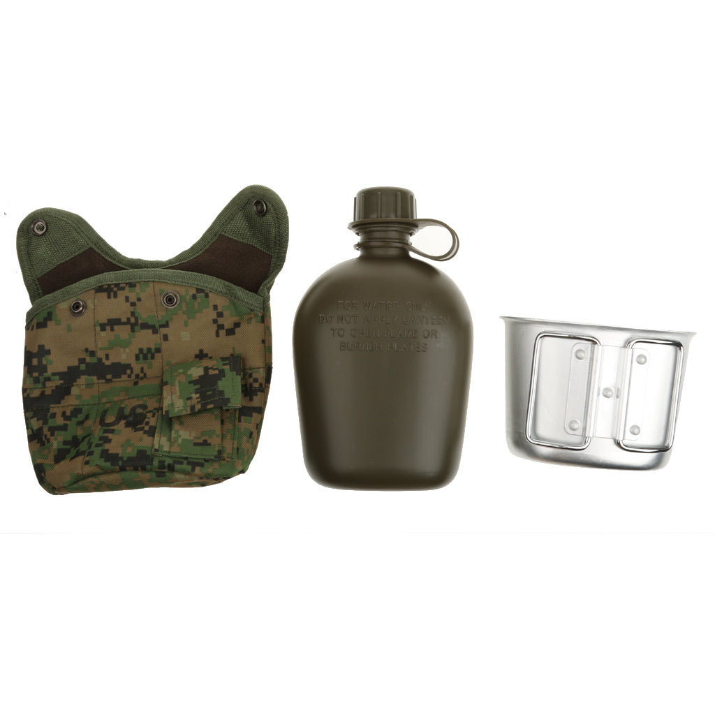 Outdoor 5 Colors 1L Military Camping Army Water Bottle Canteen Cup Pouch for Camping Hiking Desert Survival Climbing Accessories
