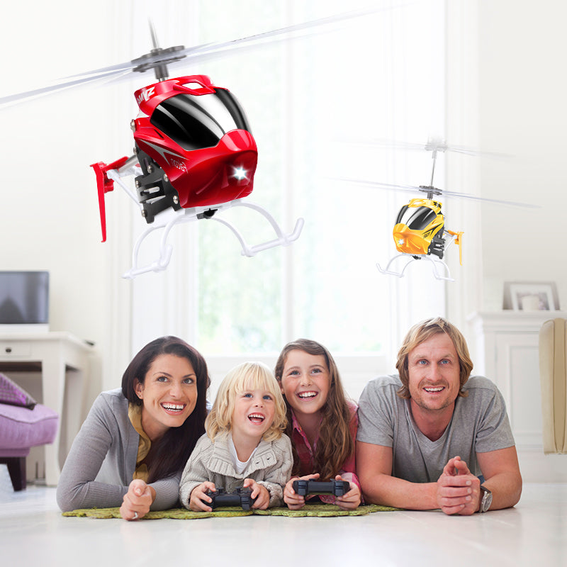 RC Helicopter 2 CH 2 Channel Mini RC Drone With Gyro Crash Resistant RC Toy Gift Red Yellow