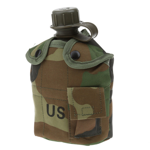 Outdoor 5 Colors 1L Military Camping Army Water Bottle Canteen Cup Pouch for Camping Hiking Desert Survival Climbing Accessories