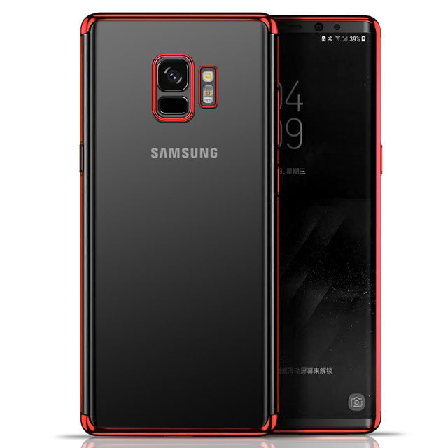 For Samsung Galaxy S9 / S9 Plus case, Vpower Painted frame Crystal Clear tpu soft Phone case for samsung s9 s9+ cover
