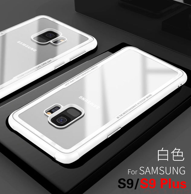Tempered Glass Case For Samsung S9 Plus Case Back Cover Bumper On The for Samsung Galaxy S9 + Plus S9plus Soft TPU Clear Shell